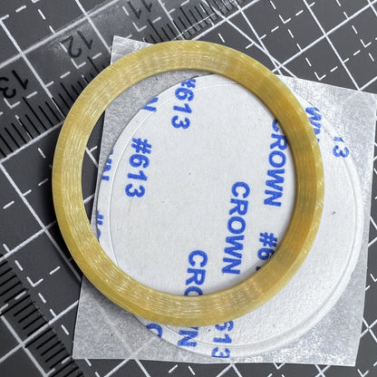 38 mm Keramik-Uhrenlünette, Ring, geneigt, GMT, gelber Hintergrund, weiße Schrift für SUB007 
