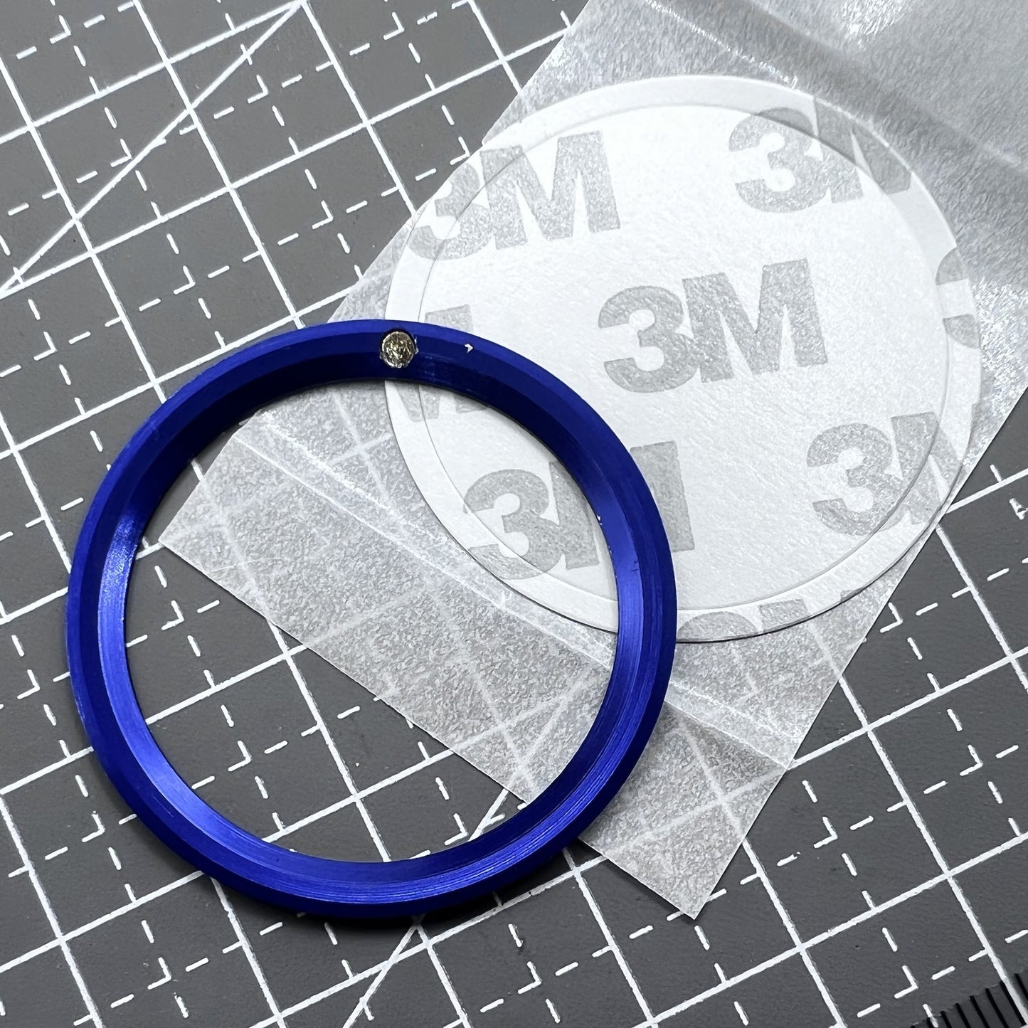 Aluminium Uhr Lünette 37.5mm Schwarz Grün Leuchtend Goldene Beschriftung SUB