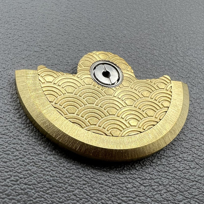 Goldene Meereswelle geschnitztes Rotorschwingungsgewicht für NH35 NH36 Bewegung