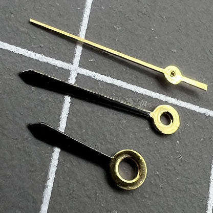Arrow-shaped watch hands set for Ronda 763 quartz movement, perfect for customizing wristwatches.