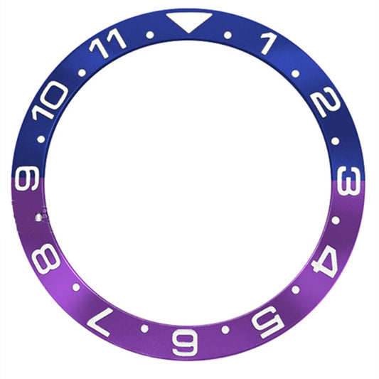 38mm aluminium alloy watch bezel insert for SKX007 SKX011 SUB Diver, durable and corrosion-resistant.