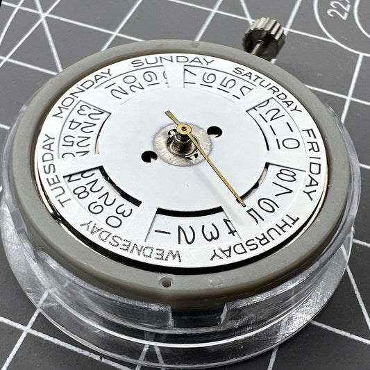 Tianjin Seagull T16 watch with white dial featuring day and date display, automatic mechanical movement.