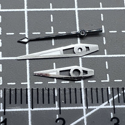 Große Pfeilzeiger Lume Schwarz Silber Akzente passend für Seiko H35 H36 H38