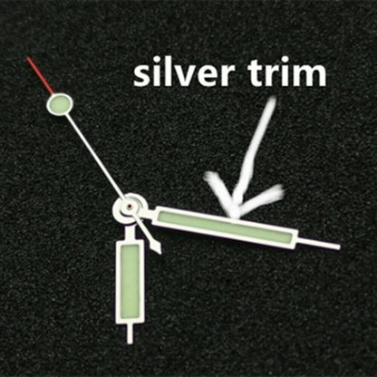 C3 green luminous watch hands set for SRP777 SKX007 NH35A/NH36A with precise fit.