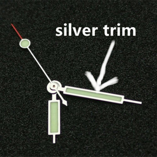 C3 green luminous watch hands set for SRP777 SKX007 NH35A/NH36A with precise fit.