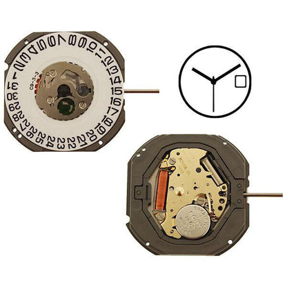 Miyota 1S13 Japan Quartz Movement Date at 3