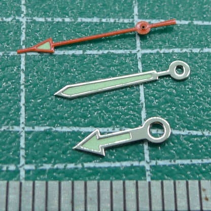 Wholesale Arrow Shape Green Luminous Watch Hands, bright glow for Miyota 2035 repair