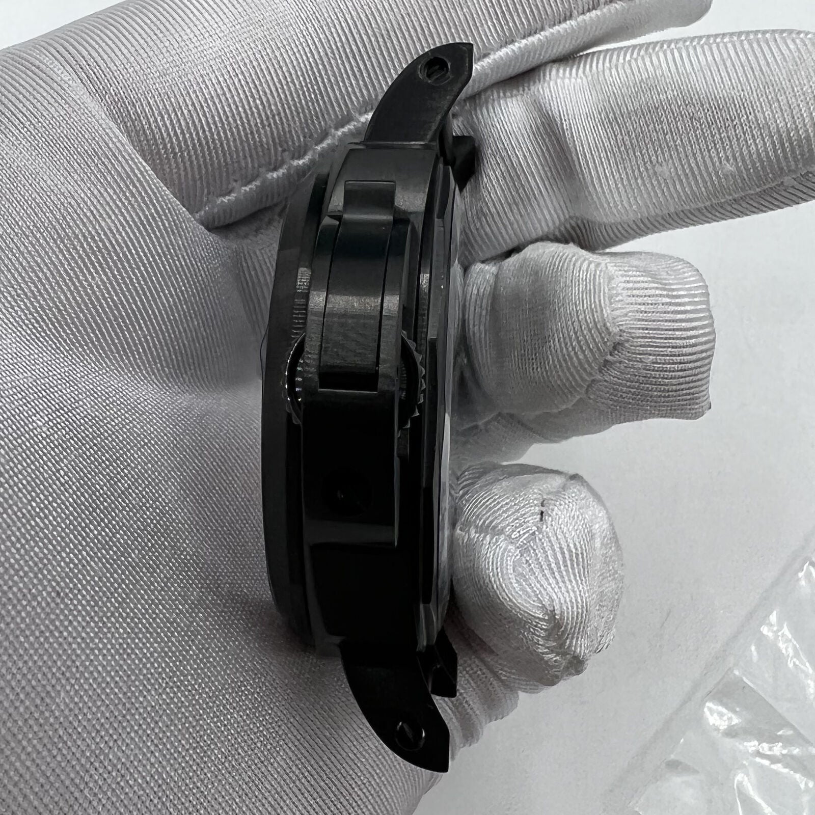 44mm black sapphire glass watch case by 316L steel, fits Seagull ST3600/ST3621 & ETA6497/6498 movements.