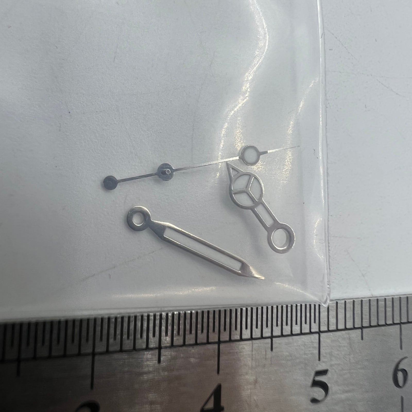 Green luminous watch hands set, compatible with NH35A/NH36A movements, perfect for precise watch repair.