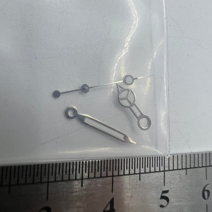 Green luminous watch hands set, compatible with NH35A/NH36A movements, perfect for precise watch repair.