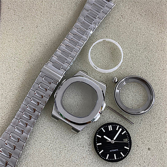 Watch Case+Strap+Dial+Hands 41mm Stainless Steel Sapphire Glass for NH35/36