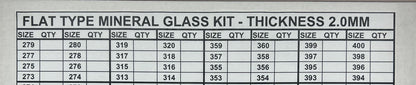 2.0mm Thick 32pcs Flat 27.3-40.0mm Round Watch Glass Mineral Crystal Replacement