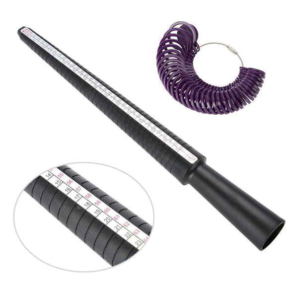 Plastic Finger Ring Sizer Ring Mandrel Stick Finger Gauge Jewelry Measuring Tool