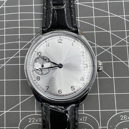 42mm Herrenuhr Mechanisches Uhrwerk Seagull ST3600 Weißes Zifferblatt Handaufzug