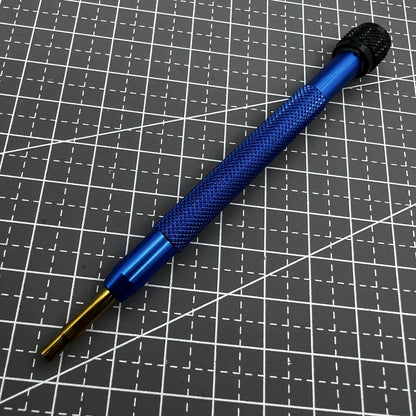 Stainless steel screwdriver with 2.3mm internal hex and opposite side, precision tool for watch accessories.
