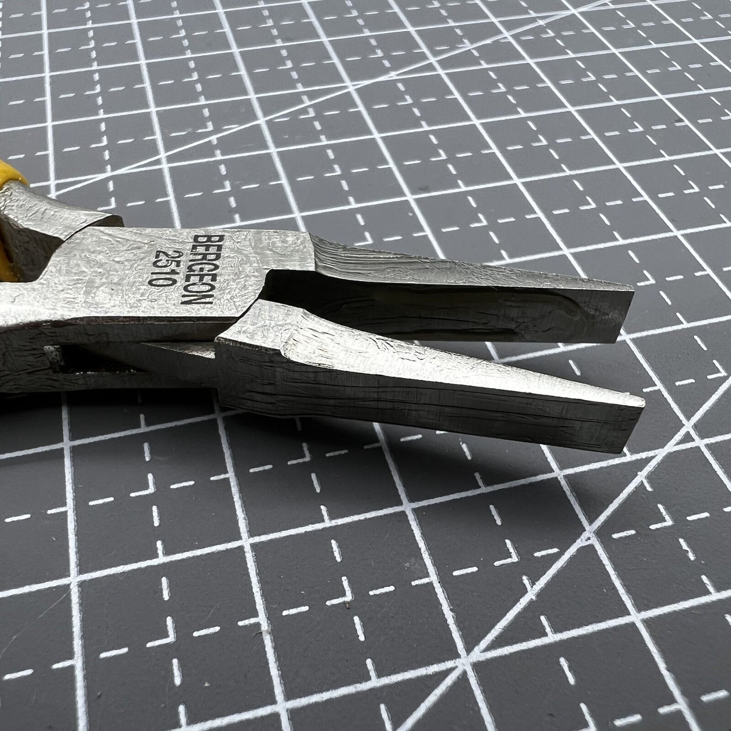 Swiss Bergeon 2510 flat nose pliers with smooth jaws for precise watch accessory adjustments and repairs