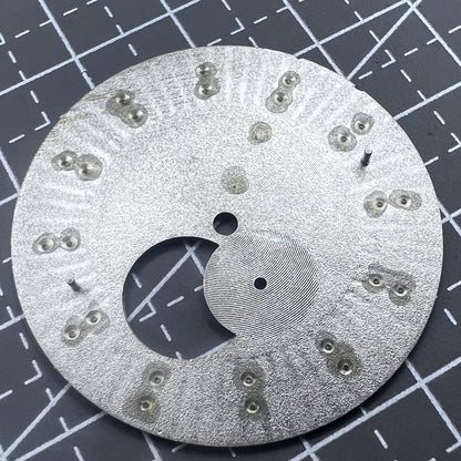 Dunkelblaues Silber 35mm Cocktail Nagel Zifferblatt für NH39 Taucheruhrwerk