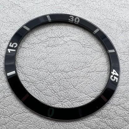 2 Stück 36mm schwarze Keramik Ziffern Lünette für Herren Damen Uhren