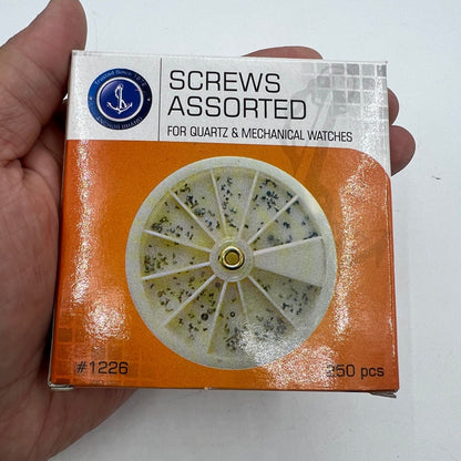 Swiss Made stainless steel mini watch screws, 250pcs for precise repairs and adjustments.