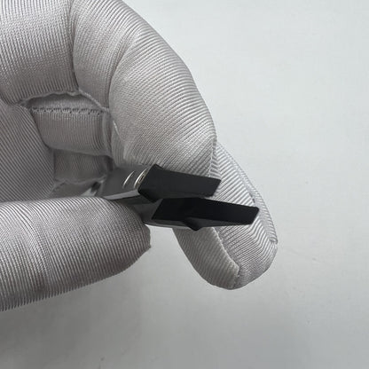 Swiss Made Horotec MSA12.711 carbon fibre tweezers with broad flat tips for precise watch repair and accessory handling.