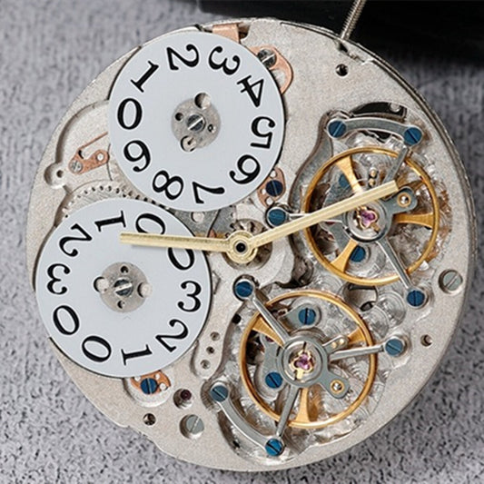 Mouvement mécanique automatique multifonctionnel à grande date fabriqué en Chine en argent