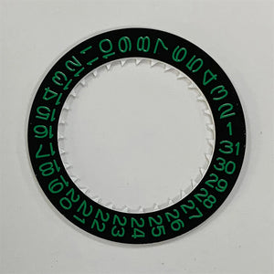 Black Background Green Character Disk Date Wheel for NH35 NH36 Date Watch Part