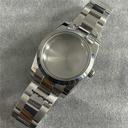 Boîtier de montre + bracelet en verre saphir, boîtier en acier inoxydable pour NH35/36/4R 