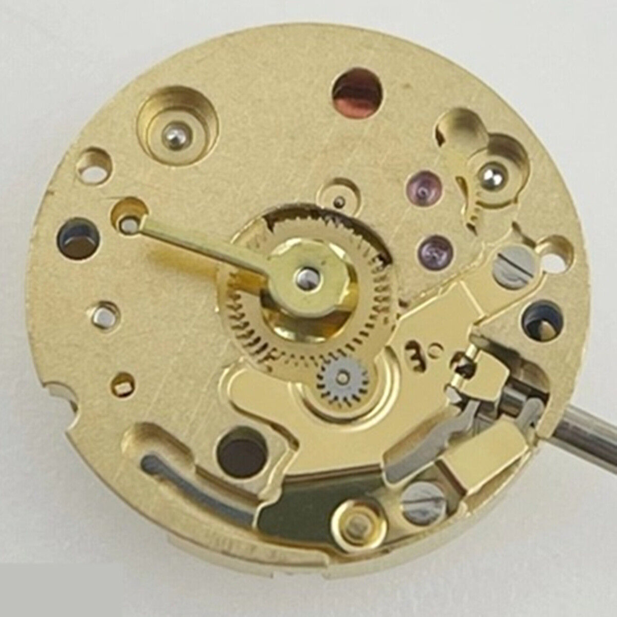 ETA E01.701 quartz watch movement showing precise 2 hands from Swiss Made ETA brand.