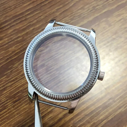 316L stainless steel 44mm watch case, fits ETA 6497/6498 and ST3600/3621 movements, compatible with 35mm dials.