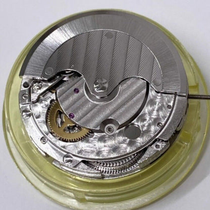 Mingzhu 8205 2813 watch movement with moon phase at 12 and small second hand, China made.