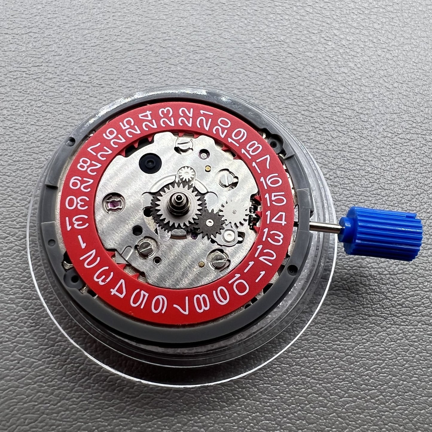 Automatik Uhrwerk Seiko NH34 GMT Mechanisch mit Sekundenstopp und rotem Rad