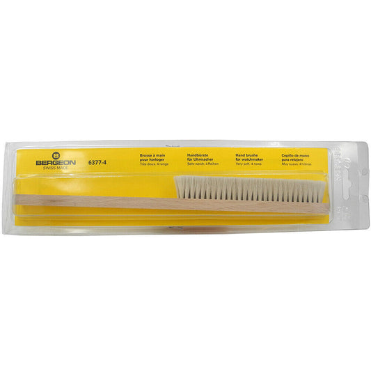 Bergeon 6377-4 Watchmakers Watch Hand Cleaning Brush Soft 4 Rows Swiss