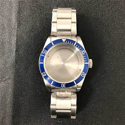 Boîtier de montre 10 types + bague en aluminium + bracelet 41 mm en verre saphir/minéral pour NH35/NH36 