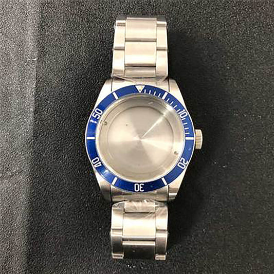10 Typ Uhrengehäuse + Aluminiumring + Armband 41 mm Saphir-/Mineralglas für NH35/NH36 