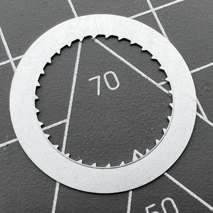 Black date disk wheel showing date at 3 o'clock for Miyota 9015 watch movement, Japan-made precision part.