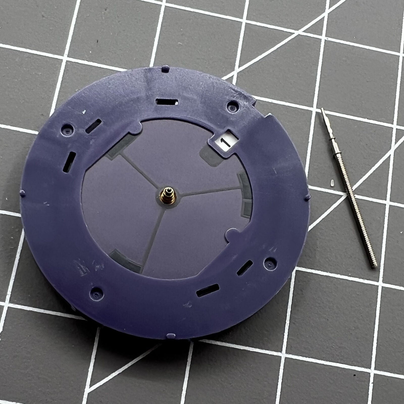 Japan-made Epson AS32A solar watch movement with 3 hands and date at 3 o'clock, reliable precision.