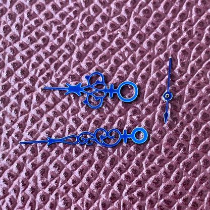 Skeleton-style watch hands set for ETA6497/6498 ST3600 movement, precision-crafted.