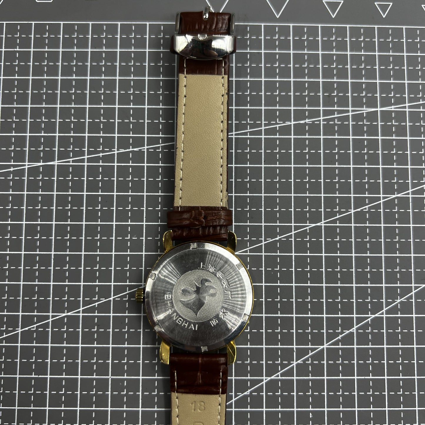 SHANGHAI JINJI Manuelle mechanische Uhr, römische Ziffern, 17 Juden, stoßfest