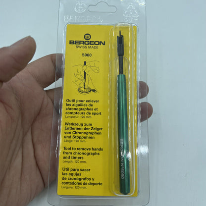 Bergeon 5060 hand removal tool for precise watch chronograph and timer maintenance
