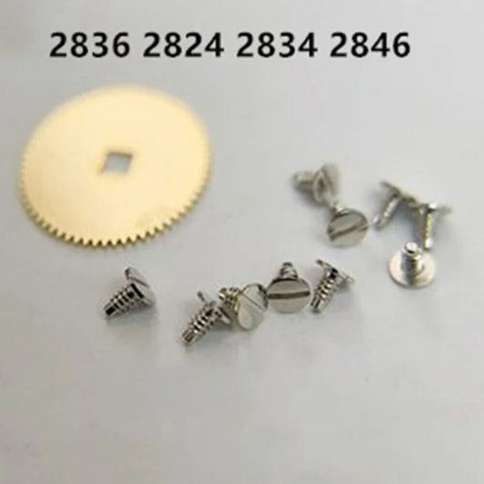 Ratchet wheel screws for ETA 2824 and 2836 watch movements by Generic brand, precision fit.