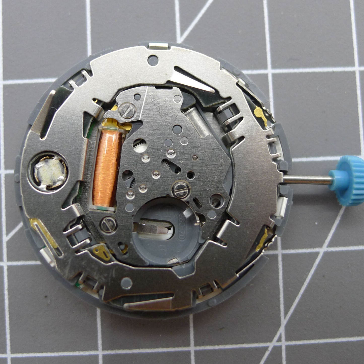 Japan Miyota 6N10 quartz watch movement with luminescent hands and date display at 3 o'clock