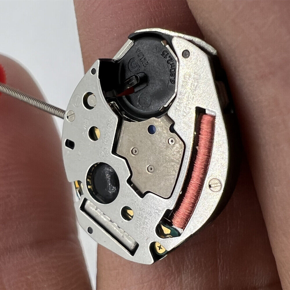 ETA 902.105 Swiss quartz watch movement with 3 hands, precision timekeeping for quality watch repairs.