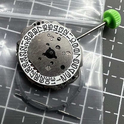 Miyota 4T13 quartz watch movement with 3 hands and single calendar date at 3 o'clock slot.