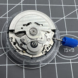 Black Disk NH36 NH36A Automatic Mechanical Movement Crown At 3.0 Roman Wheel