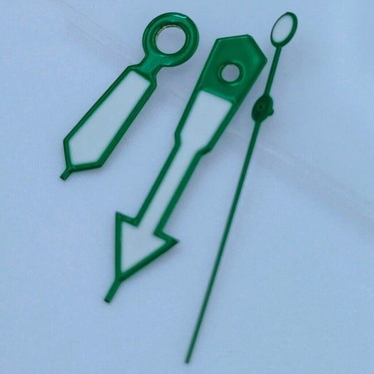 Aiguilles de montre luminescentes vertes peintes en blanc, 12,5 mm, pour NH35 NH36 7S26