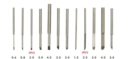 14 STÜCK Stahlmeißel Set Miniatur Carving Messer Künstler Schreiner Handwerkzeuge