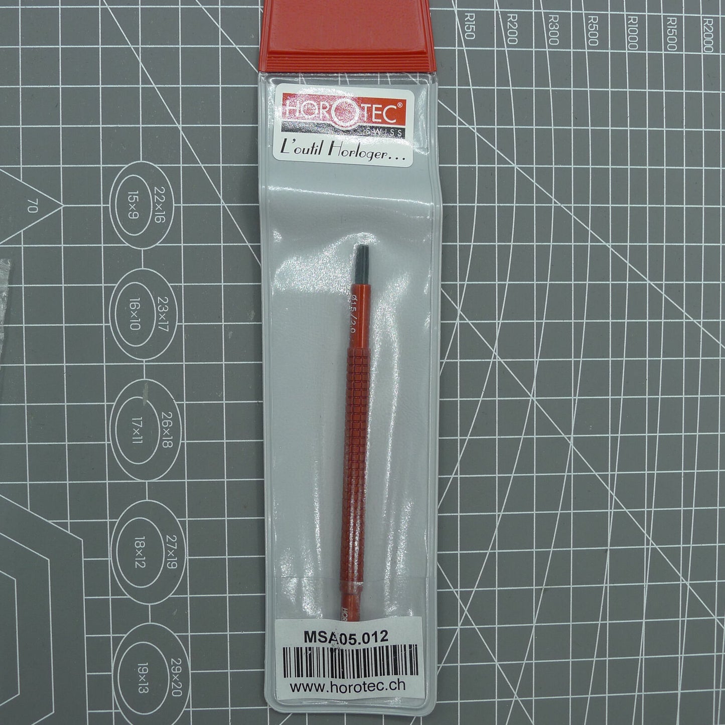 Swiss Horotec MSA05.012 watch hand fitting tool for Valjoux 7750 movements, precision hand assembly accessory.