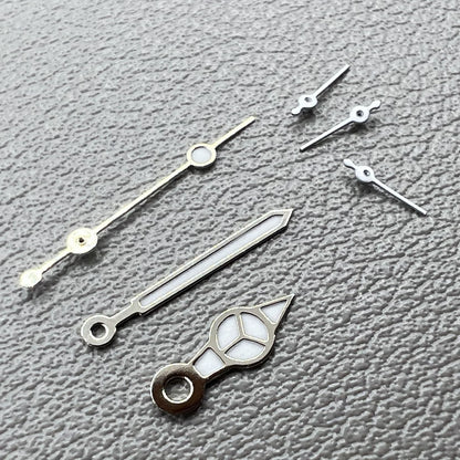 2 Sets Weiss mit Silberrand Grüne Leuchtzeiger für VD53 VD54 VD57 Uhrwerk