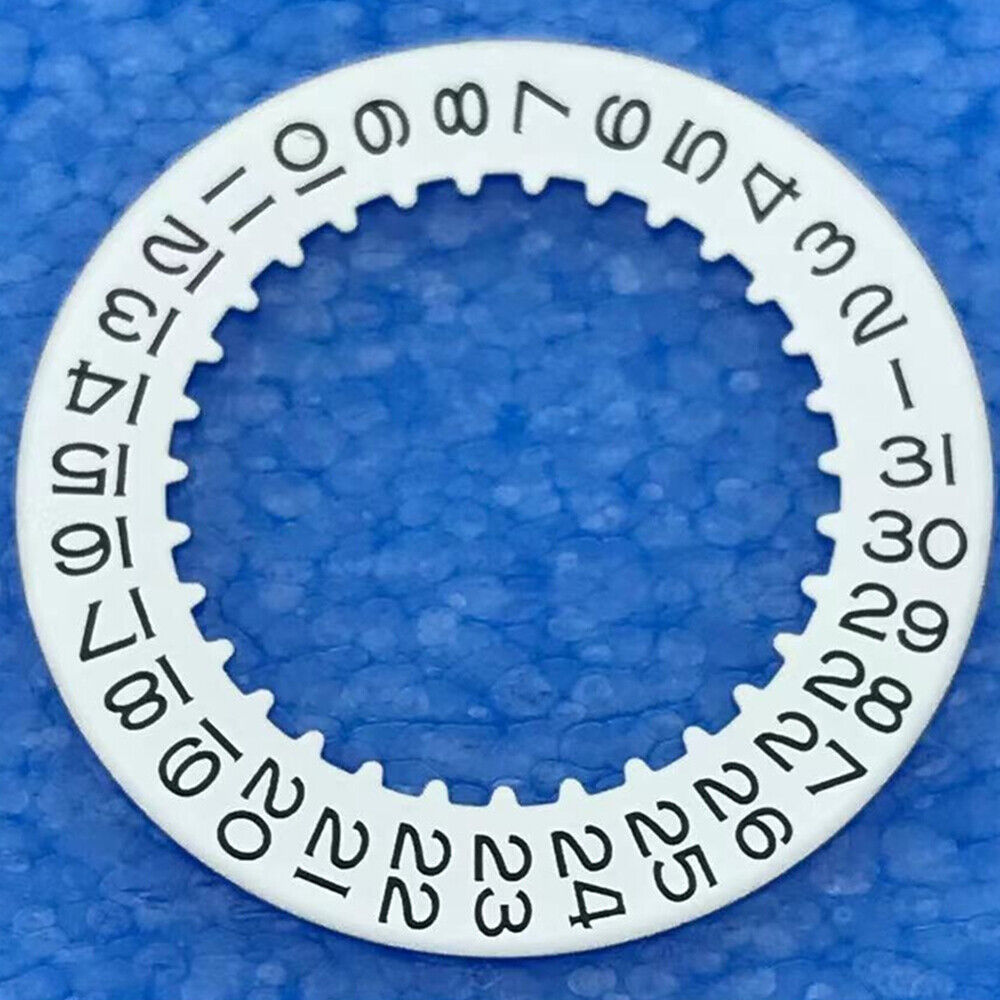 Replacement white date disk wheel for RLX 3135 watch movement, compatible with multiple models.