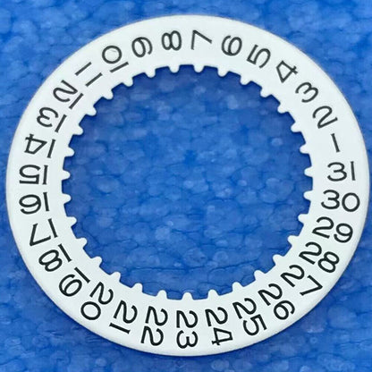 Replacement white date disk wheel for RLX 3135 watch movement, compatible with multiple models.